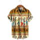 thumbnail image 3 of Camisa hawaiana étnica vintage con estampado 3D para hombre, camisas hawaianas con gráfico de grulla, planta y cohete, blusas de verano con botones sueltos y solapa, 3 of 4