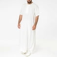thumbnail image 3 of Middle East Jubba Thobe with Zipper Design Short Sleeve Men Robe Muslim Clothing-2025, 3 of 5