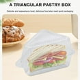thumbnail image 4 of Vacemry Under $5 Triangle Cake Box, 100 Pack Disposable Food Container, Clear Plastic Sandwich Packaging, Thickened Takeout Box for Bakery Pastry, 4 of 9