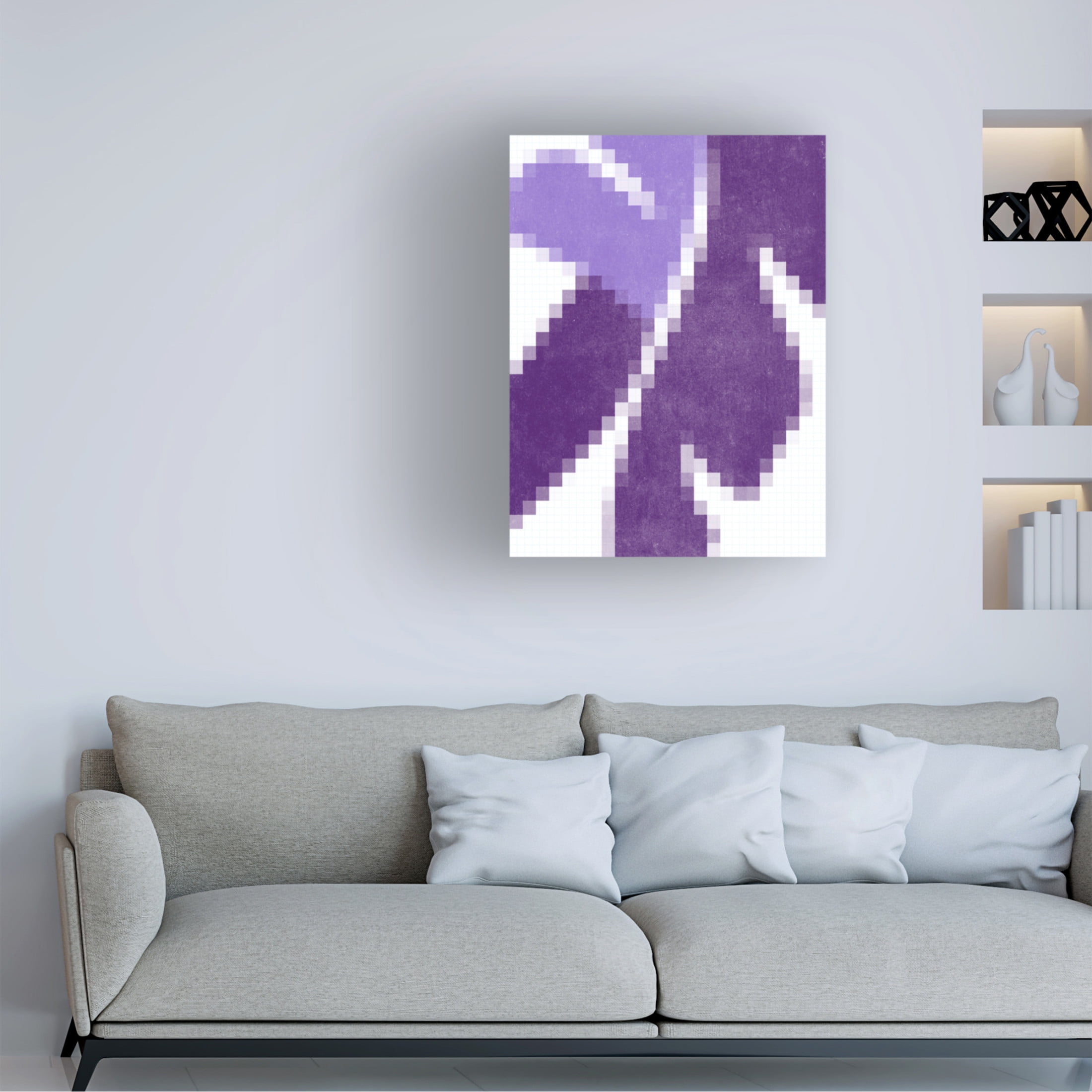 Trademark Fine Art June Erica Vess Pixel Leaves IV Canvas Wall Art