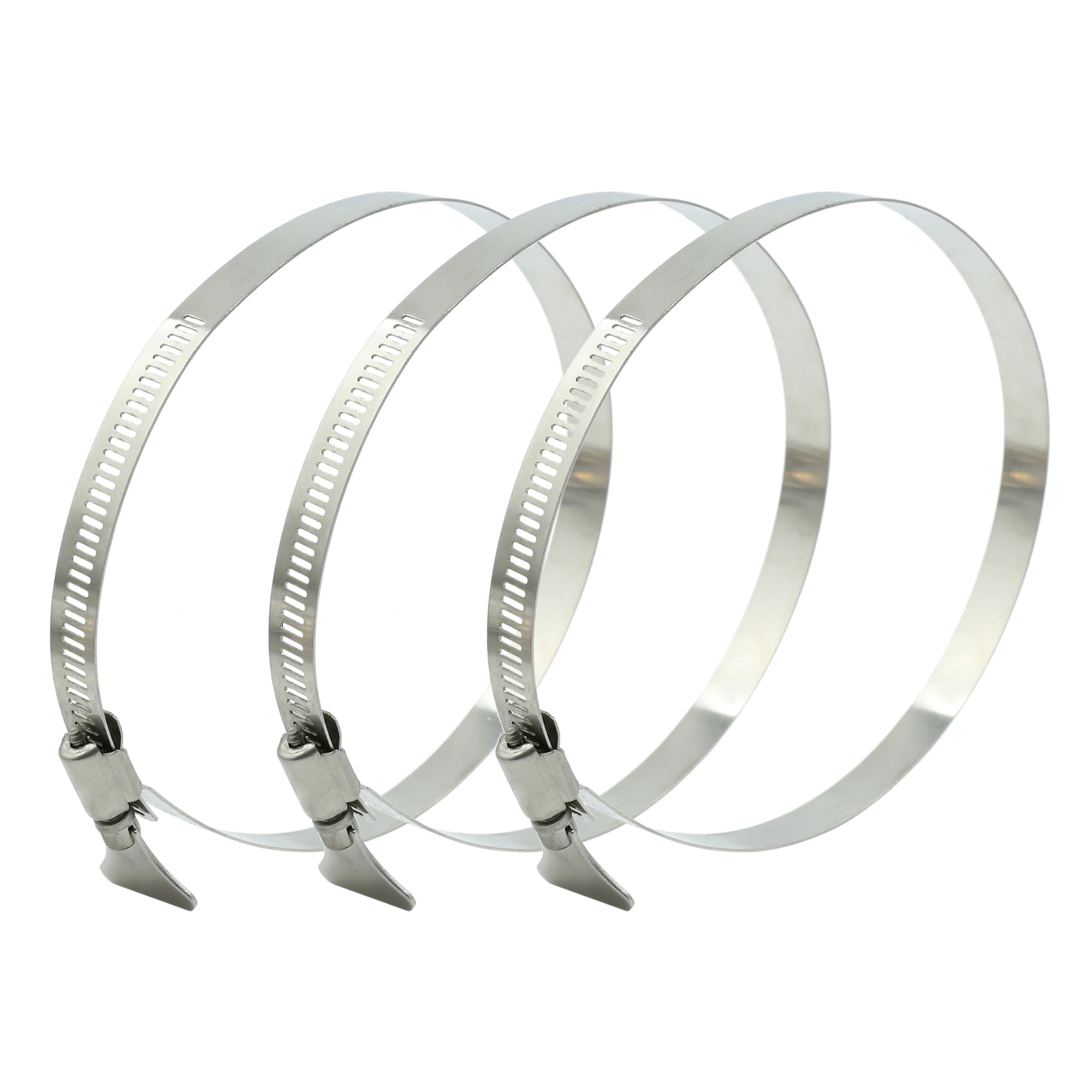 3pcs 118140mm Range Adjustable Stainless Steel Screw Worm Gear Hose Clamp for Car