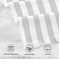 thumbnail image 3 of Coolnut 16x28 Inch Face Hand Towel Set Stripe Gray White Colors Cotton Washcloths, Quick-Dry Highly Absorbent Bath Towels 2 Pcs for Bathroom Ktichen Travel SPA Gym, 3 of 6