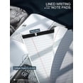 thumbnail image 3 of duomi-Legal Pads 5 x 8 White Small Legal Notepads 5 x 8 Note Pads 6 Pack Writing Pads 5 x 8 for Office White Lined Writing Notepad 5x8 for Work 80 GSM Paper Bloc Note College Ruled Legal Pad 30 Sheet, 3 of 4
