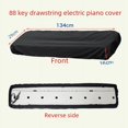 thumbnail image 2 of Funda para piano eléctrico digital de 88 teclas, funda para piano electrónico de 61 teclas, funda para piano, funda antipolvo, con correa retráctil, 2 of 4