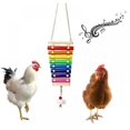 thumbnail image 4 of 3PCS Chicken Xylophone Toy, Suspensible Wooden Chicken Toys for Hens Chicken Stand Toy, Chicken Vegetable Hanging Feeder Chicken Veggies Skewer Fruit Holder, 4 of 8