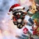 thumbnail image 5 of Adornos navideños de animales del bosque | Decoraciones acrílicas para árbol con estampado animal | Juego de 1 adorno navideño para la decoración del hogar, 5 of 6