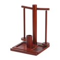 thumbnail image 1 of Soporte de madera para hilo, dispensador portátil de hilo para tejer a ganchillo y a dos agujas. Marrón, 1 of 9