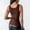 Brown, variant on Blue Tank Top for Women Built in Bra Nylon,Spandex Undershirt Sleeveless Casual Layering Basic Tanks Top Basic Tank Tops for Women 6XL