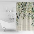 thumbnail image 2 of Shower Curtain Waterproof Shower Curtain for Bathroom,Bathtub,Shower, Botanical Plant Leaves Eucalyptus Leaves Sage Green Retro Shower Curtain Set with Hooks for Home Decoration 72x72 Inch, 2 of 6