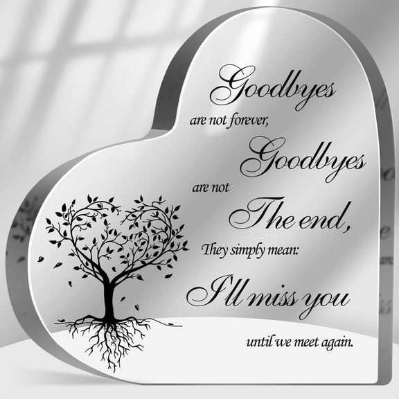 Sympathy Memorial Gifts for Loss of Loved One, Loss of Father Mother Sympathy Gifts, Bereavement Condolences Grief Gifts, Funeral Memorial Decor Plaque, Goodbye Not Forever Sign
