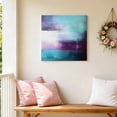 thumbnail image 5 of Canvas Wall Art Purple Teal Canvas Art Print Mottled Graffiti Color Block Abstract Geometric Pictures Wall Decor for Living Room Bedroom Artwork Decorations Stretched Framed Ready to Hang 8"x8", 5 of 9