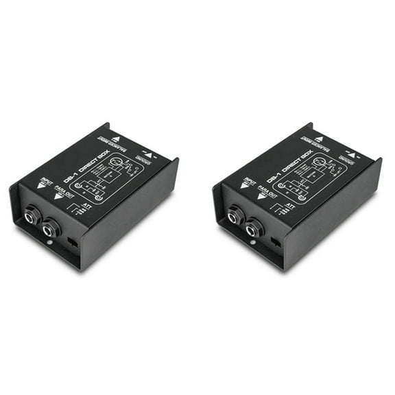 2X Professional DIRECT BOX Single Channel Passive DI-Box Direct Injection Box Balanced & Unbalance Signal New