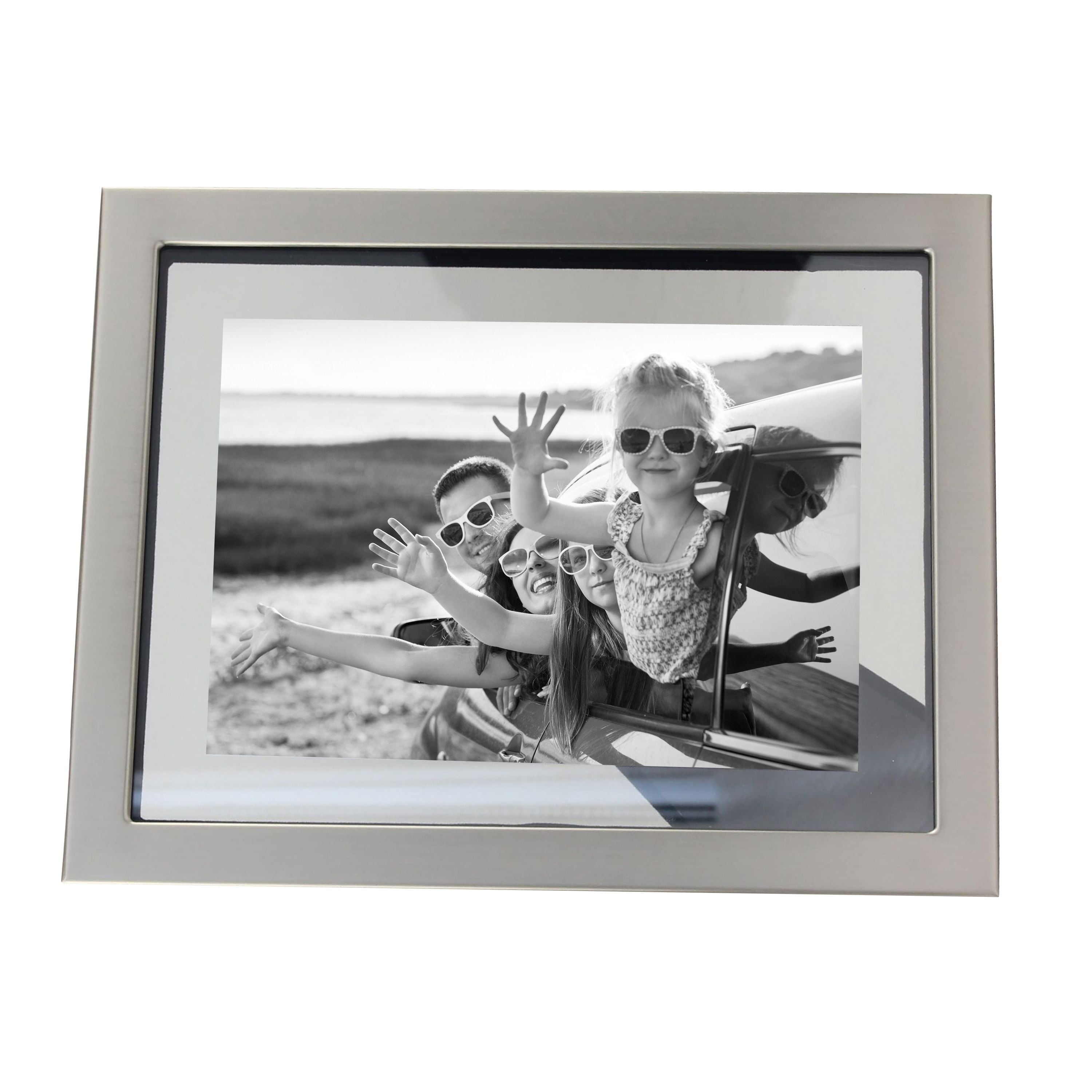 Better Homes & Gardens 5" x 7" Rectangle Metal Tabletop Floating Picture Frame, Silver