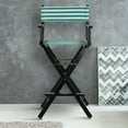 thumbnail image 2 of 30" Director's Chair Black Frame-Teal Cabana, 2 of 4