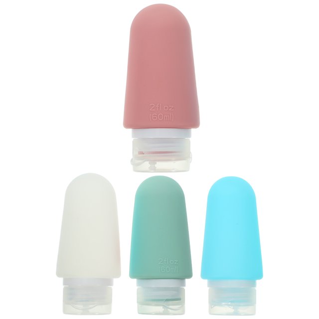 BRIGHTFUFU 4Ud Contenedores De Silicona Para Viaje Para Champú, Acondicionador Y Loción