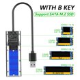 thumbnail image 4 of Sywqhk M2 SSD Case M.2 a USB3.0 Gen 1 SATA NGFF Caja de caja de disco duro (Azul), 4 of 8