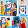 thumbnail image 3 of Art Easel for Kids - Adjustable Double-Sided Rotatable Magnetic White Board with Painting Accessories, Preschool Learning Toy for Girls 3-5 Years Old,Ideal Christmas Birthday Gift （Blue）, 3 of 7