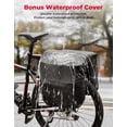 thumbnail image 3 of Alforjas para bicicleta KEMIMOTO 34L, impermeables y con funda para lluvia, color negro, 3 of 8