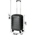 thumbnail image 2 of LLLLZASD  Hardside Expandable Spinner Luggage Suitcase Lightweight Travel Luggage with Double Spinner Wheels, Carry-On 21 Inch (Black), 2 of 7