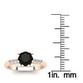 thumbnail image 3 of SuperJeweler 1 Carat Rose Cut Black and White Diamond Ring In 14 Karat Rose Gold For Women, 3 of 6