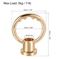 thumbnail image 2 of Uxcell M10 Female Thread Ring Shape Lamp Hanging Loop Dark Gold 5 Pack, 2 of 5