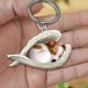 thumbnail image 2 of Llavero encantador de Ángel durmiente para perro, llavero de animal para niña y mujer, llave de coche, regalo para niño, barco de gota de agua., 2 of 4