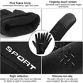 thumbnail image 3 of Guantes para deportes de invierno Guantes antideslizantes para ciclismo Guantes impermeables y resistentes al viento para exteriores Guantes portátiles para correr Slim Fit Super Grip Forro polar fin TUNC Sencillez, 3 of 5