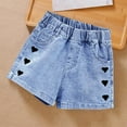 thumbnail image 5 of Jkety Girl Shorts Girls Slim-fit Denim Shorts,Ripped Simple Design Summer Half Jeans Pants Jean Shorts for Kids(Black,11-12 Years), 5 of 5