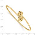 thumbnail image 4 of Auriga Fine Jewelry 14K Yellow Gold Polished Love Knot Flexible Bangle Size 7 for Women, 4 of 6