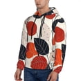 thumbnail image 3 of Fotbe Men's Hoodie with Modern Abstract Leaf Pattern Pattern - Kangaroo Pocket Pullover Hooded Sweatshirt, Perfect for Daily Wear, Travel, and Home-3X-Large, 3 of 7
