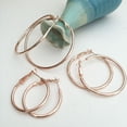 thumbnail image 2 of Pendientes para niña Sonducket Clip para la oreja pendiente para mujer regalo portátil para amiga círculo liso decoración 9 cm con orificio para la oreja 20Conjunto, 2 of 6