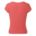 thumbnail image 4 of Women's T Shirts Short Sleeve V Neck Summer Tops Casual Loose Basic Solid Batwing Sleeve Tee Shirts Ladies Tee Tops T Shirt Women Plain Women Casual Tee T Shirt Women's Shirts Summer Women Summer T, 4 of 4