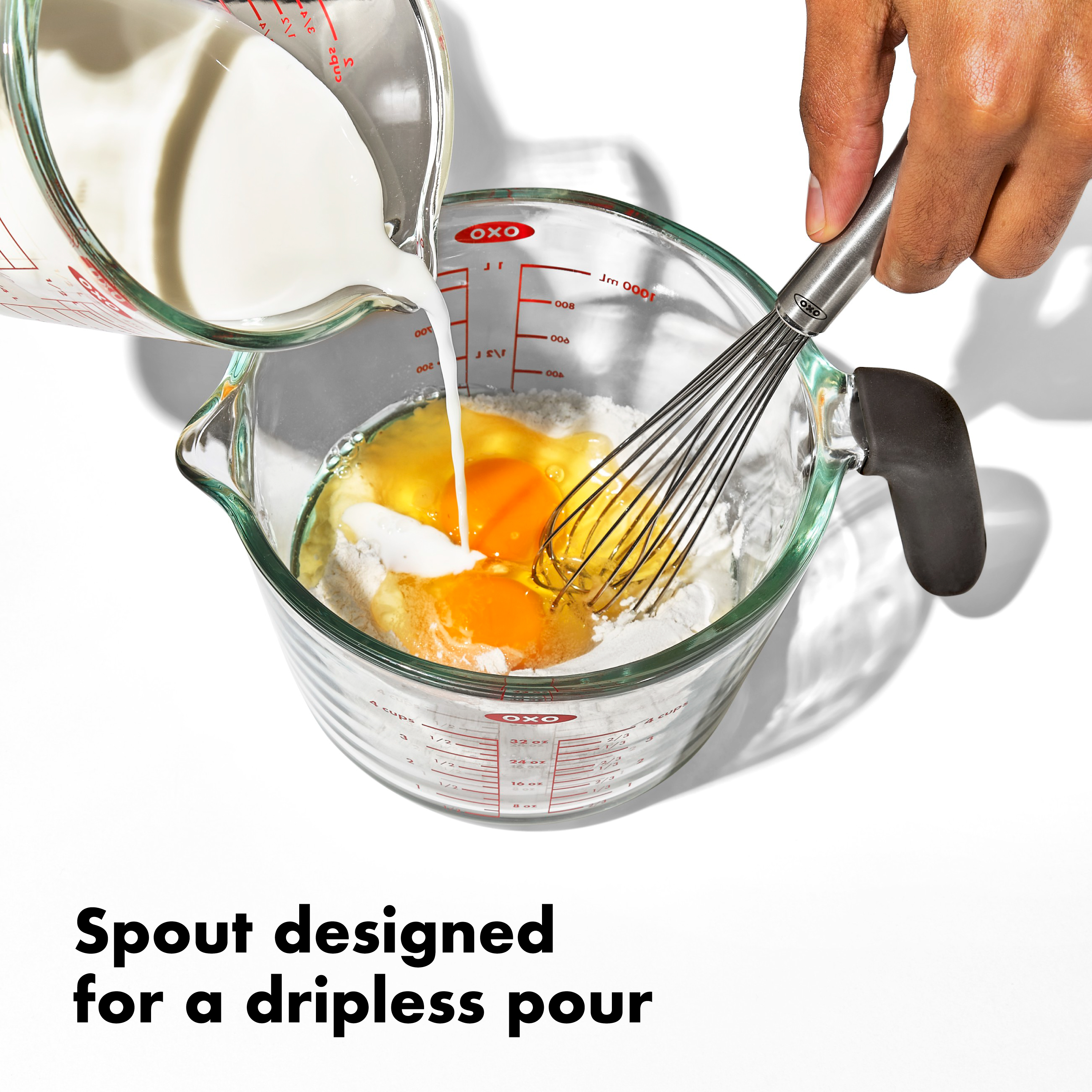 OXO SoftWorks 2 Cup Glass Measuring Cup, Clear photo 3
