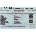 thumbnail image 3 of 7.25 Ratti / 6.52 Carat Cats Eye Stone Original Certified Natutal Lehsunia Ketu Gemstone-B0BTCV, 3 of 6