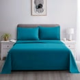 thumbnail image 4 of Marina Decoration 600 Thread Count Ultra Soft Deep Pocket Hotel Standard Solid Bedding Long Staple Percale Cotton All Season Sheet Set with Pillowcase, 4 of 7