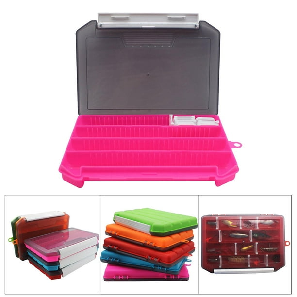 Runquan Fishing Box Accessories Organizer For Fishing Weights Sinkers, Hooks, Pink Pink