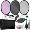 thumbnail image 1 of Kit de filtro 6th Ave Electronics de 3 piezas 74 mm con protector de tapa y Kit de limpieza, 1 of 6