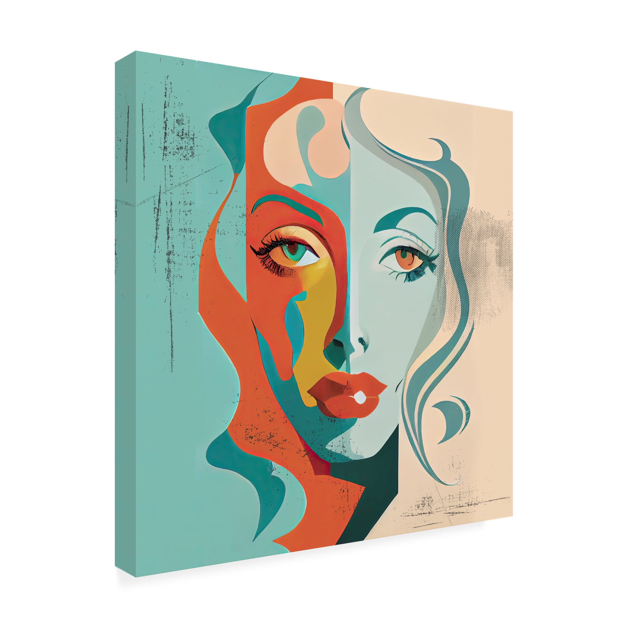 Canvas Wall Art - Sasha 'Pop Tech Glam V' Wall Art for Living Room, Bedroom, or Office Décor by Trademark Fine Art - 14 x 14 Inches