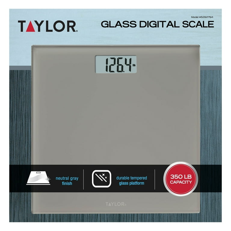 Taylor Glass Digital Scale Instant Read Navy/Silver 400lbs 5301386