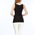 thumbnail image 4 of Tank Tops for Women Sequin Slim Round Neck Tank Top Black 2XL, 4 of 6