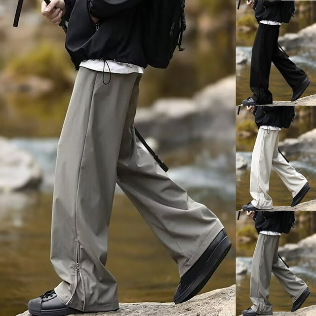 Styesk Pantalons pour Hommes Mode Extérieure Imperméable Solide Décontracté Taille Élastique Poche Pantalons Cargo