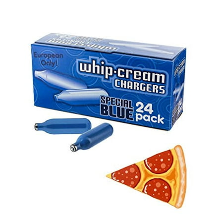 Special Blue 24 Pack Nitrous Whipped Cream Chargers N2O with Pizza