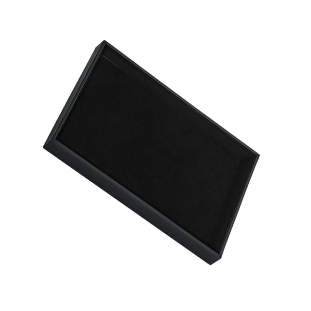 Guardoinrt Display Tray Velvet Cloth Made Scratch-proof Home Storage Stackable Jewelry Trays Jewelry Display Tray Showcase Display Black 1Set