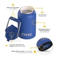 thumbnail image 3 of RTIC Half Gallon Ceramic Lined Insulated Outback Water Bottle Jug, Leak Proof, Cobalt, 3 of 7