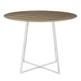 thumbnail image 2 of Cosmo Contemporary/Glam Dining Table in Chrome and Walnut Wood Top by LumiSource, 2 of 7