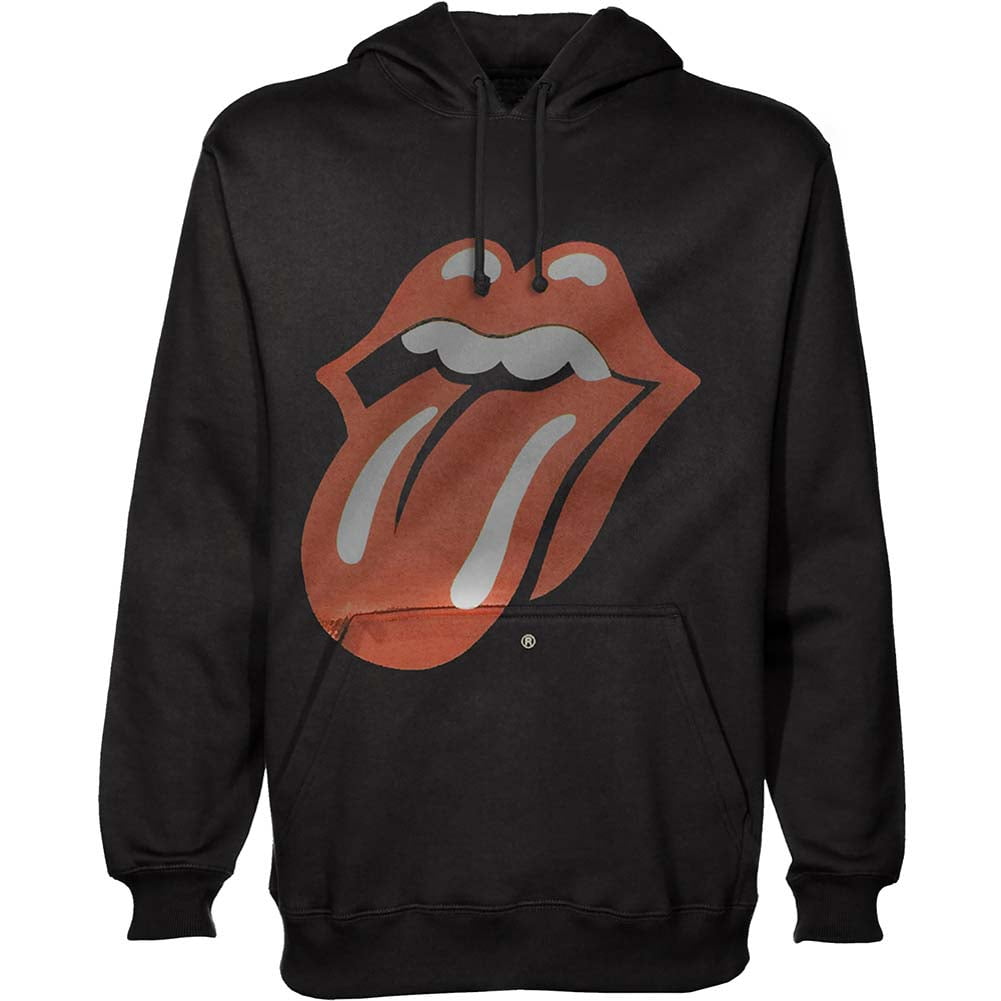 The Rolling Stones Unisex Pullover Hoodie Team Logo & Tongue Applique Motifs