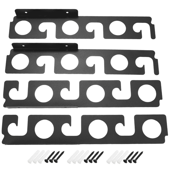 4Pcs Fishing Rod Holder Strong Load Bearing Detachable Wall Ceiling Fishing Pole Holder Angling Tool,4 x Fishing Rod Holder,Black