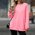 thumbnail image 2 of VISALY Pullover Crewneck Sweatshirt for Womens Plus Size Sweatshirts Casual Pullover Long Sleeve Shirts Soft Comfy Loose Fit Top Tunic Sweatshirts Lightweight Sweatshirt Pink S, 2 of 8