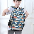 thumbnail image 6 of FORMRS Unisex School Backpack 17" Student Travel Bag with Laptop Compartment, Blue Cute Train Pattern, 6 of 7