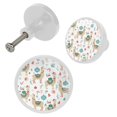 thumbnail image 2 of 4 Pcs Alpaca Knobs for Kitchen Cabinet Cupboard Dresser Bookcase Drawer Pulls Handles Round Home Decor, 2 of 5
